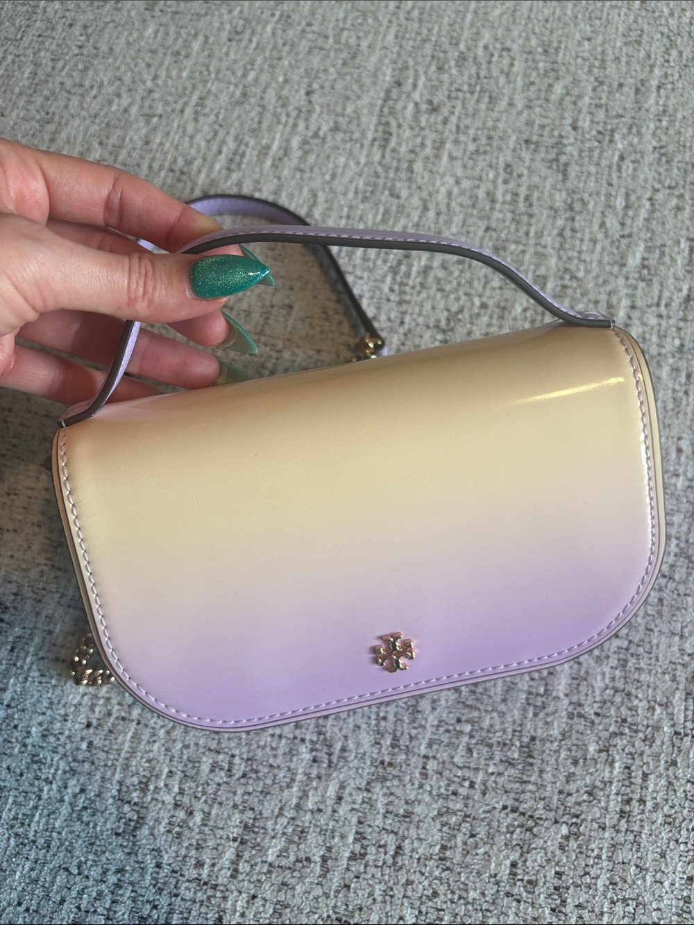 Tory Burch Lavender Gradient Crossbody with Gold Chain - Picture 7 of 7